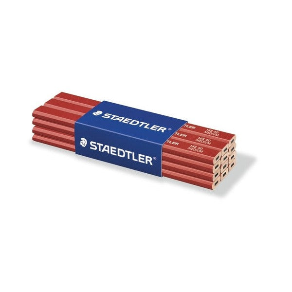 Staedtler Carpenters Pencils Medium 2H Red Box 12 148 40