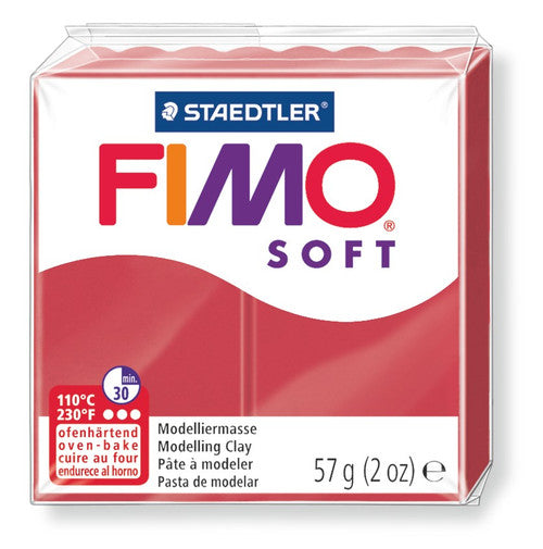 Fimo Soft Standard Block Cherry Red 8020-26