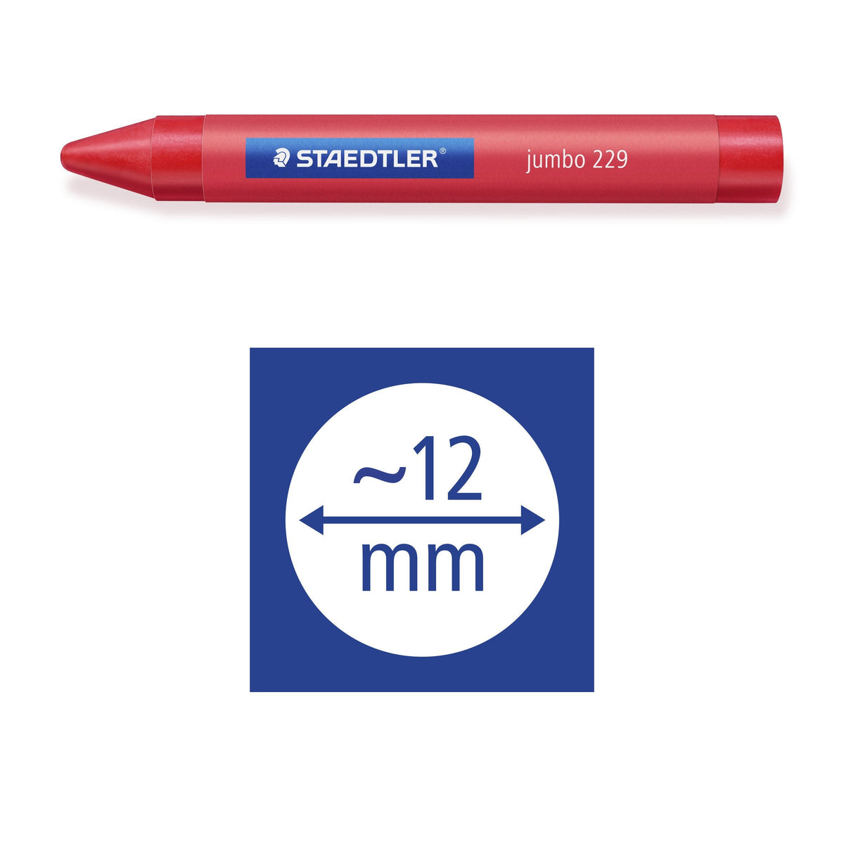 Staedtler Noris Jumbo Round Wax Crayons Assorted Pack 12 229 12 C12