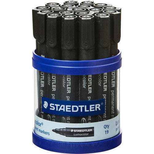 Staedtler Lumocolor Permanent Bullet Tip Marker Black Cup 19 352-9 KP19