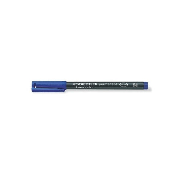 Staedtler Lumocolor Permanent Pen Medium Blue Box 10 317-3