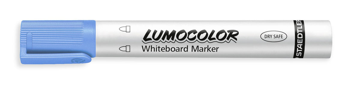 Staedtler 351-30 Non-Permanent Light Blue Bullet Tip Lumocolor Whiteboard Marker Box of 10