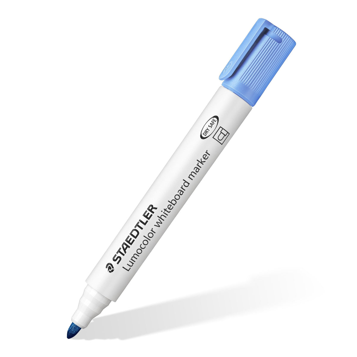 Staedtler 351-30 Non-Permanent Light Blue Bullet Tip Lumocolor Whiteboard Marker Box of 10