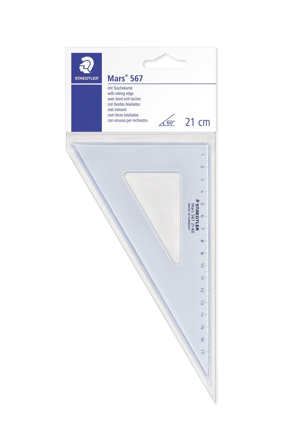 Staedtler Mars Set Square 21cm 60/30 Degree Pack 10 567 21-60