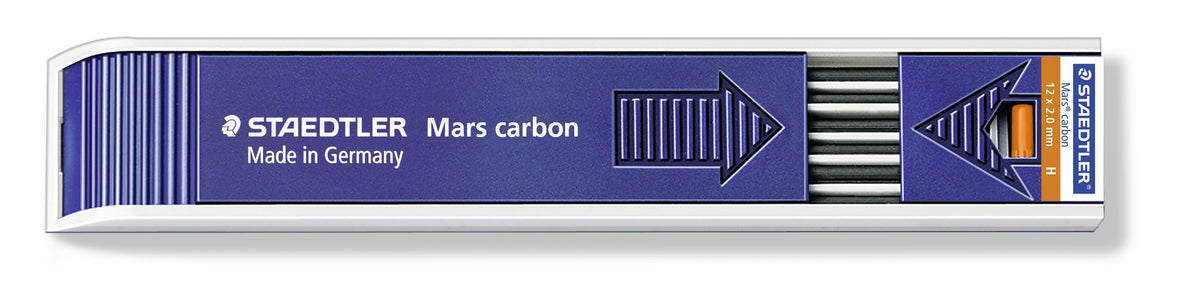 Staedtler Mars 2mm Carbon Leads H Tray 12 200-H