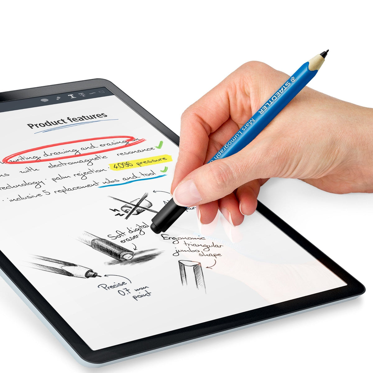 Staedtler Mars Lumograph Digital Jumbo Stylus Pencil 180J 22-3