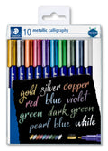 Staedtler 8325 TB10 Metallic Calligraphy Marker Assorted Wallet of 10