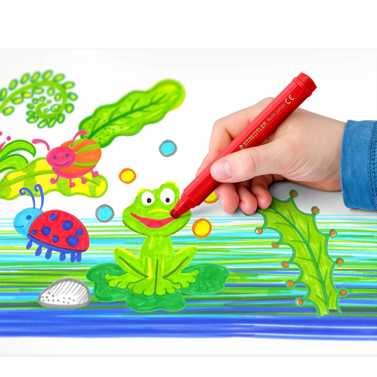 Staedtler Noris Junior Fibre Tip Pens Box 12 Assorted Colours 329 C12