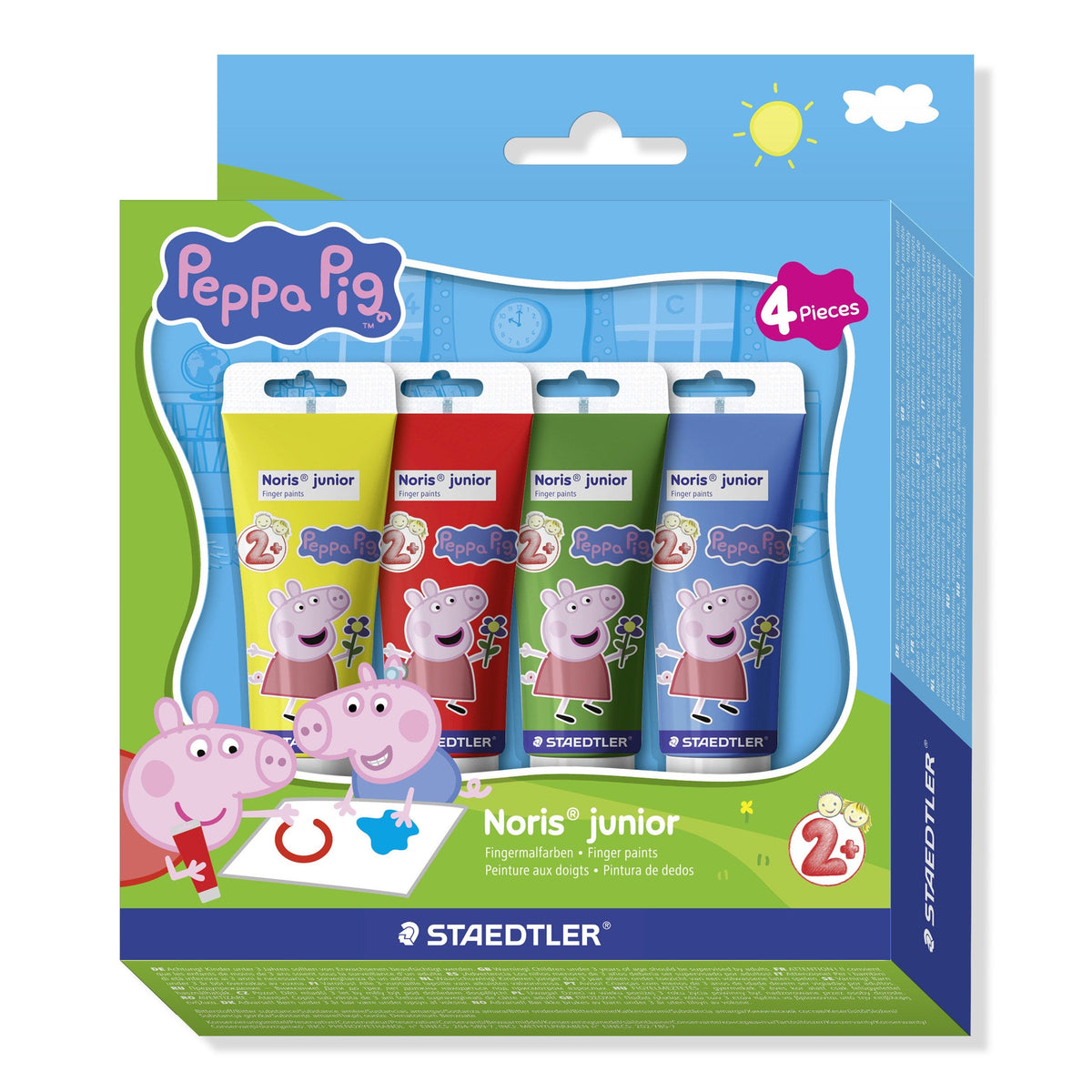 Staedtler Noris Junior Peppa Pig Finger Paints 75ml Pack of 4