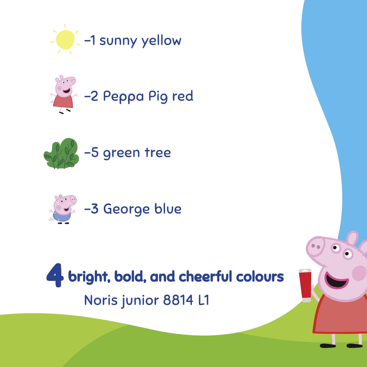 Staedtler Noris Junior Peppa Pig Finger Paints 75ml Pack of 4