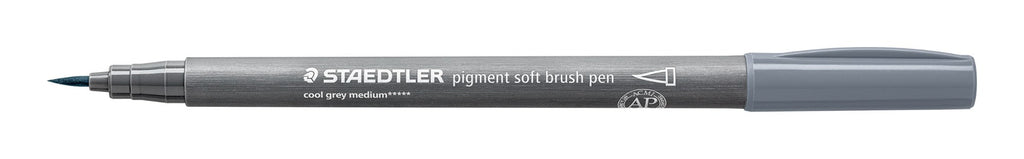 Staedtler Pigment Arts Soft Brush Pen Cool Grey Medium Pack 10 372-87
