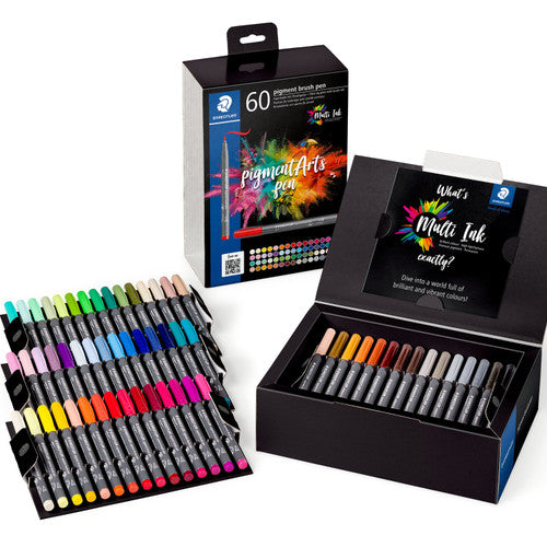 Staedtler Pigment Arts Brush Pen Assorted Pack 60 371 C60