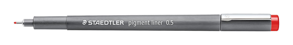 Staedtler Pigment Liner 0.5mm Red Box 10 308 05-2