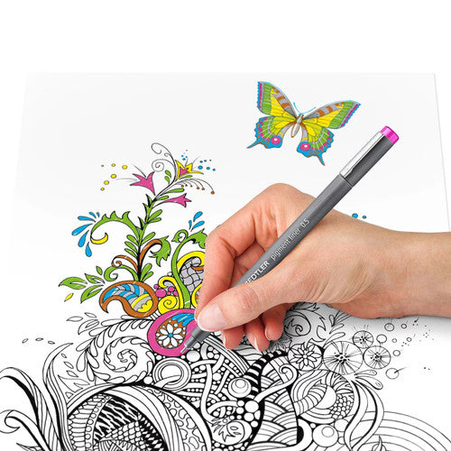 Staedtler Pigment Liner 0.5mm Orange Box 10 308 05-4