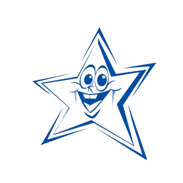 Staedtler Shiny Merit Stamp Funny Face Star Blue 9SHS022-3