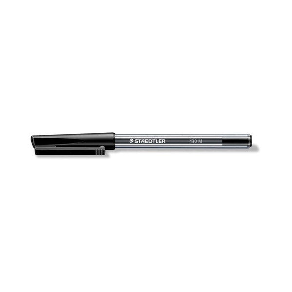 Staedtler Stick 430 Ballpoint Black Medium Dispenser Box 100 430MA9B100