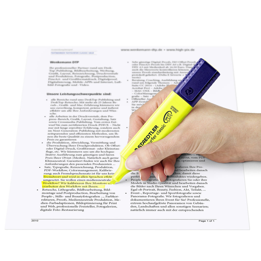 Staedtler Textsurfer Classic Highlighter Blue Box 10 364-3