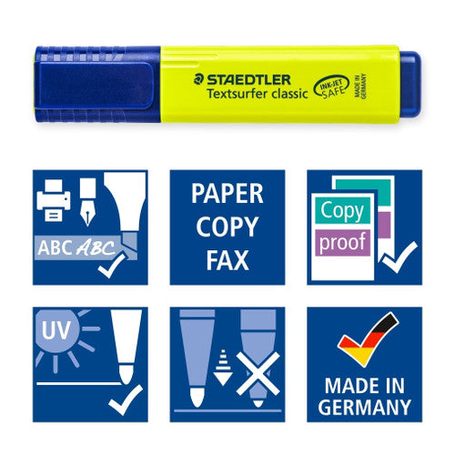 Staedtler Textsurfer Classic Highlighter Yellow Box 10 364-1