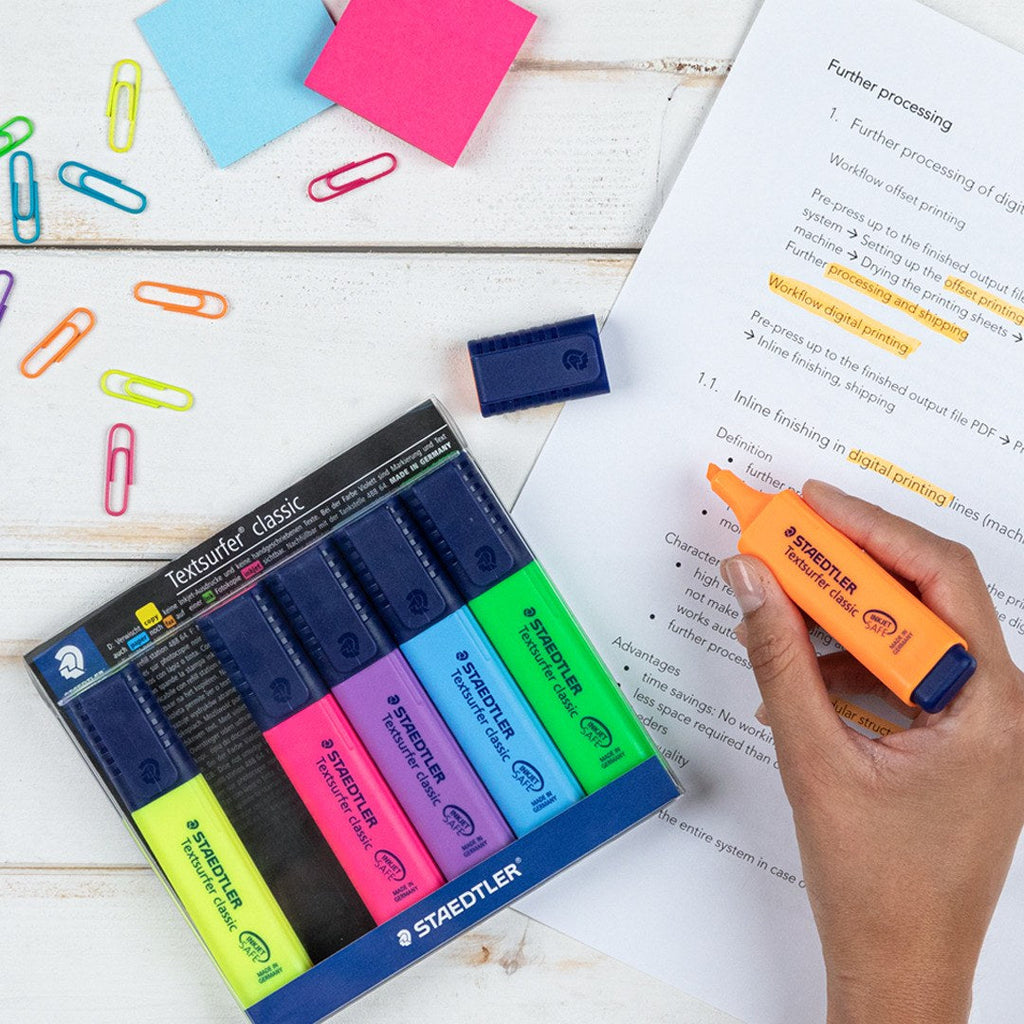 Staedtler Textsurfer Classic Highlighter Wallet 6 Assorted 364 WP6