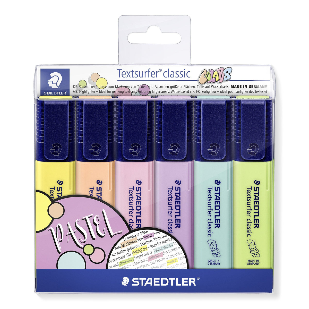 Staedtler Textsurfer Classic Pastel Highlighter Wallet 6 Assorted 364 CWP6