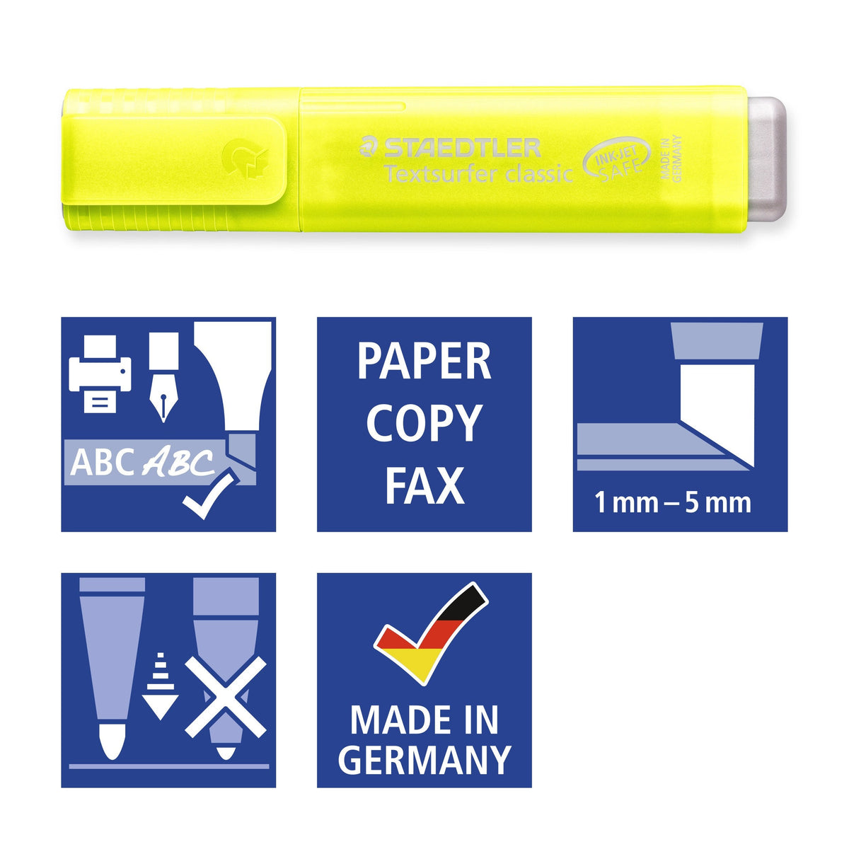 Staedtler Textsurfer Classic Rainbow Colour Highlighter Wallet 4 364 P WP4