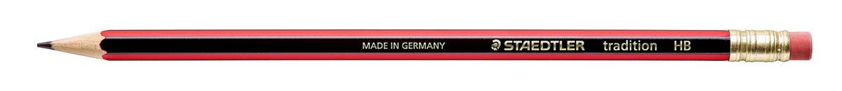 Staedtler Tradition HB Eraser Tipped Pencils Box 12 112-HB