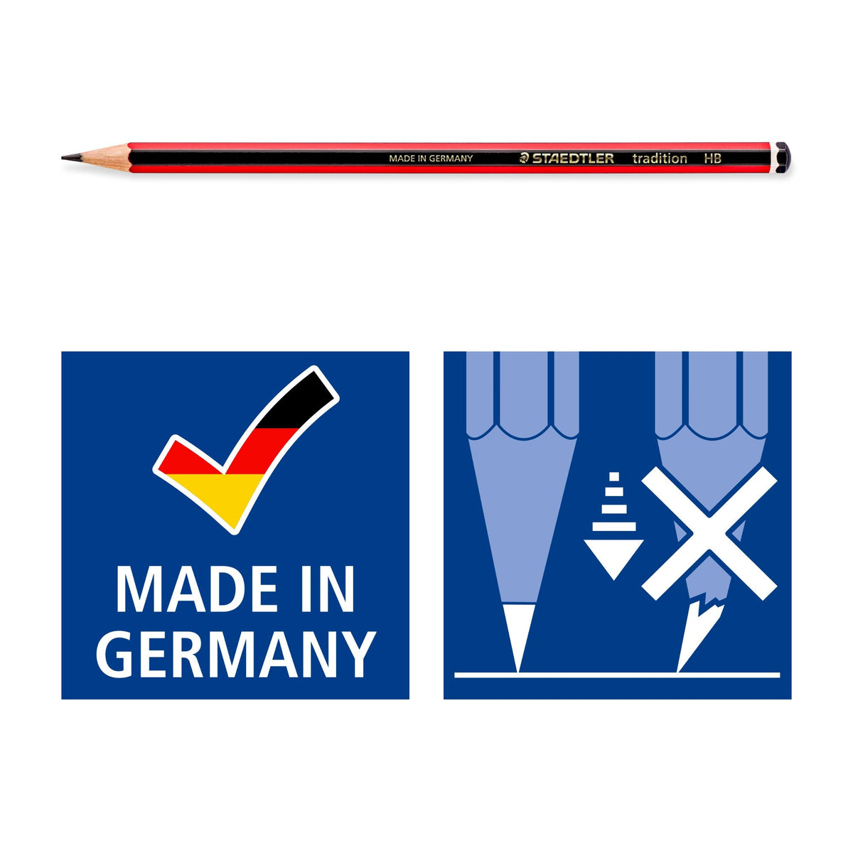 Staedtler 61 110 C6 Tradition Sketching Graphite Pencils Set of 6 Plus Accessories