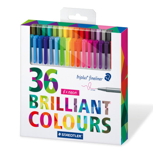 Staedtler Triplus Fineliner Hangsell Box 36 Assorted Colours 334 C36