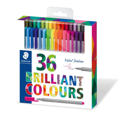 Staedtler Triplus Fineliner Hangsell Box 36 Assorted Colours 334 C36