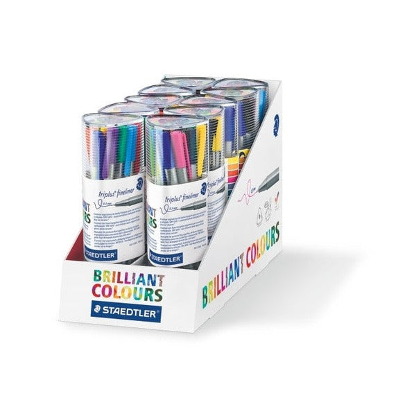 Staedtler Triplus Fineliner Tub 12 Assorted Colours 334 PR12