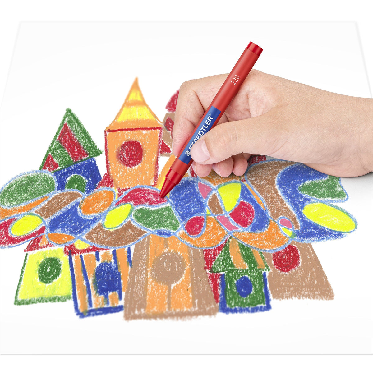 Staedtler 8mm Round Wax Crayons Assorted Pack 24 220 08 C24
