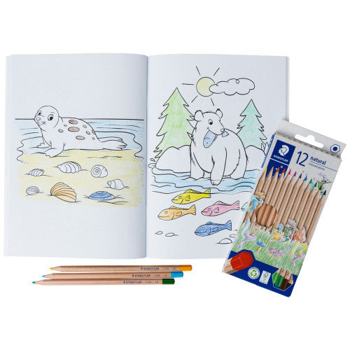 Staedtler Wildlife Wonders Colouring Set Ages 3+ Book and 12 Pencils 143N SET5