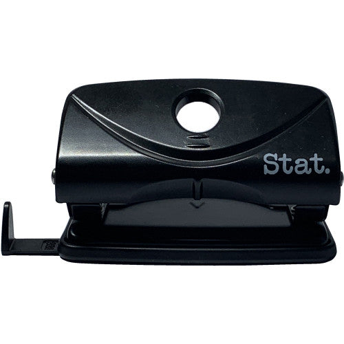 Stat 2-Hole Small Plastic Punch Black 10 Sheet Capacity