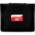 Stat A4 2-Ring Zipper Binder with Handle Black