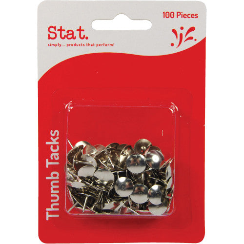 Stat Drawing Pins Silver Pack of 100