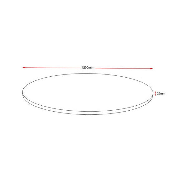 Rapidline Round Table Top 1200mm Diameter x 25mm Height Only Beech