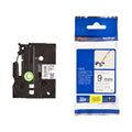 Brother TZe-FX221 Flexible ID Label Tape 9mm Black on White