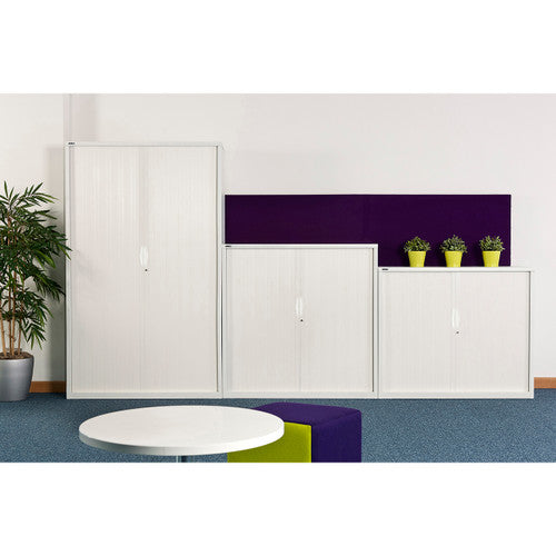 Rapidline Go Tambour Door Cupboard 900 x 1016 x 473mm White