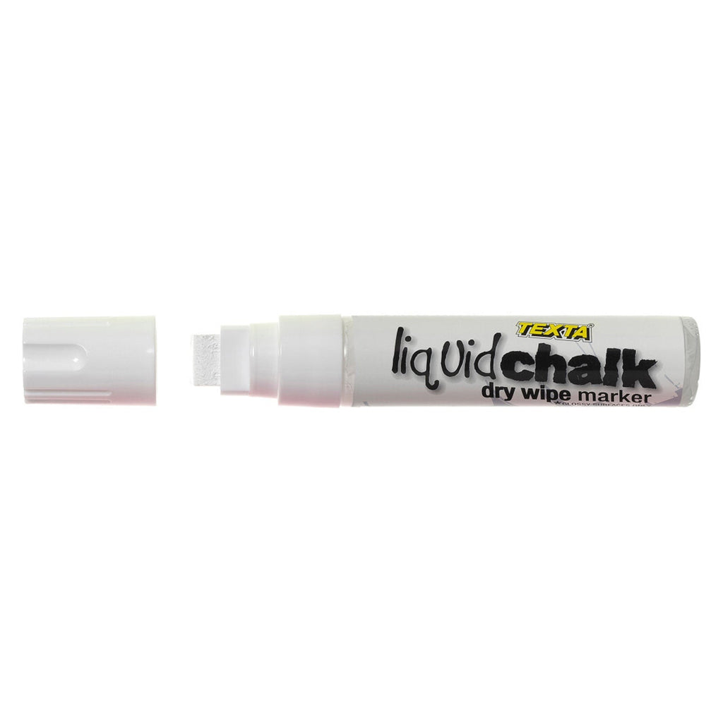 Texta Jumbo Liquid Chalk Marker Dry Wipe Chisel White