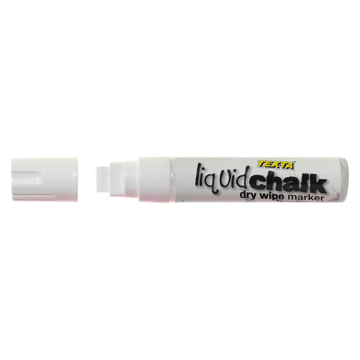 Texta Jumbo Liquid Chalk Marker Dry Wipe Chisel White