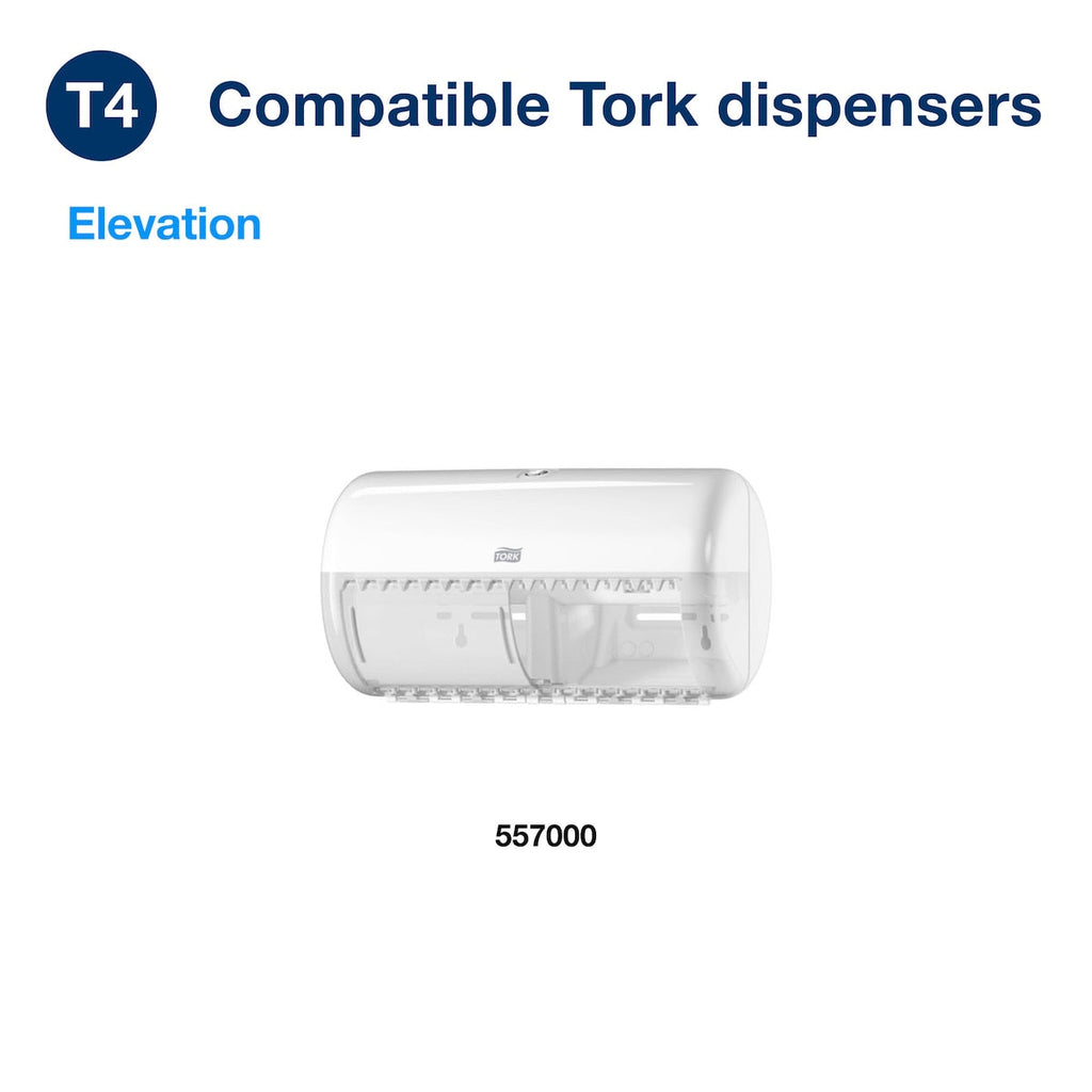 Tork Soft Conventional Toilet Roll 2 Ply Advanced T4 White 3 Packs of 16