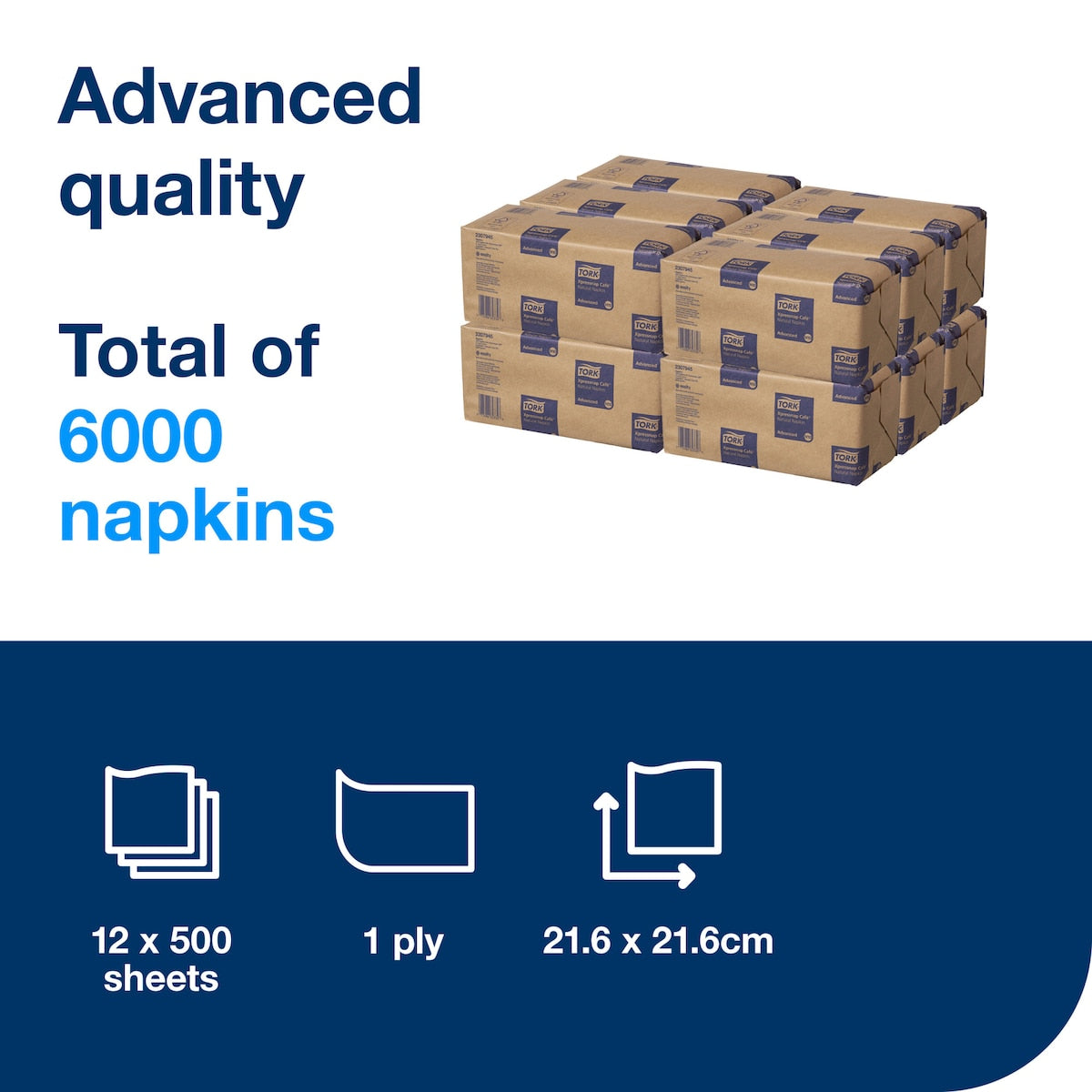 Tork Xpressnap Cafe Dispenser Napkin N10 Natural Carton of 12