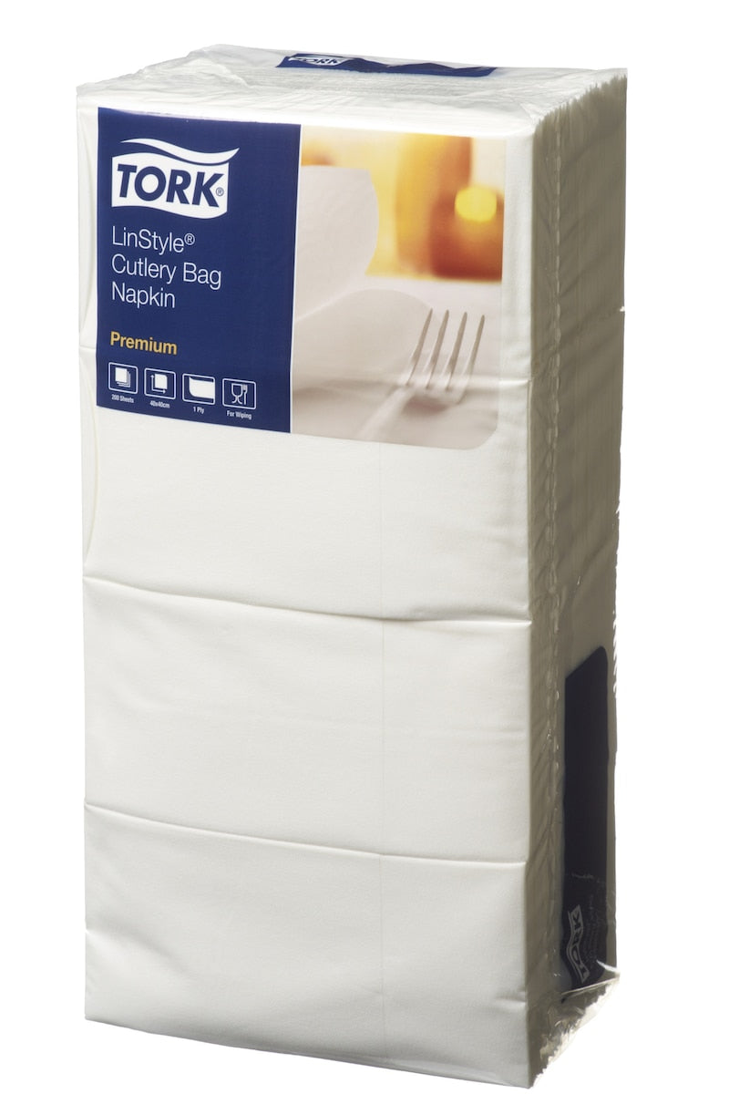 Tork Linstyle White Cutlery Pocket Carton of 2