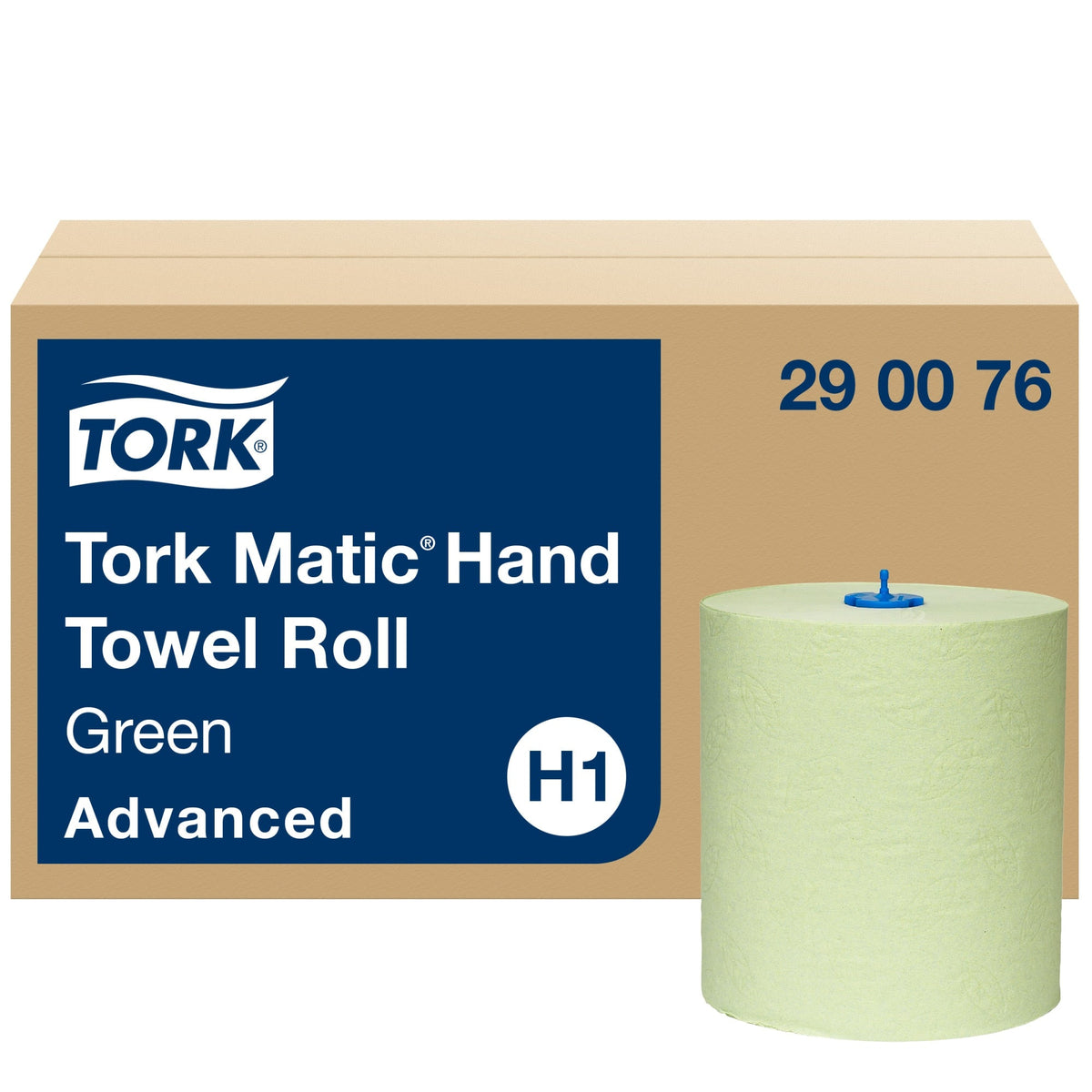 Tork Matic Green Hand Towel Roll 2 Ply Advanced H1 Green Carton of 6 Rolls
