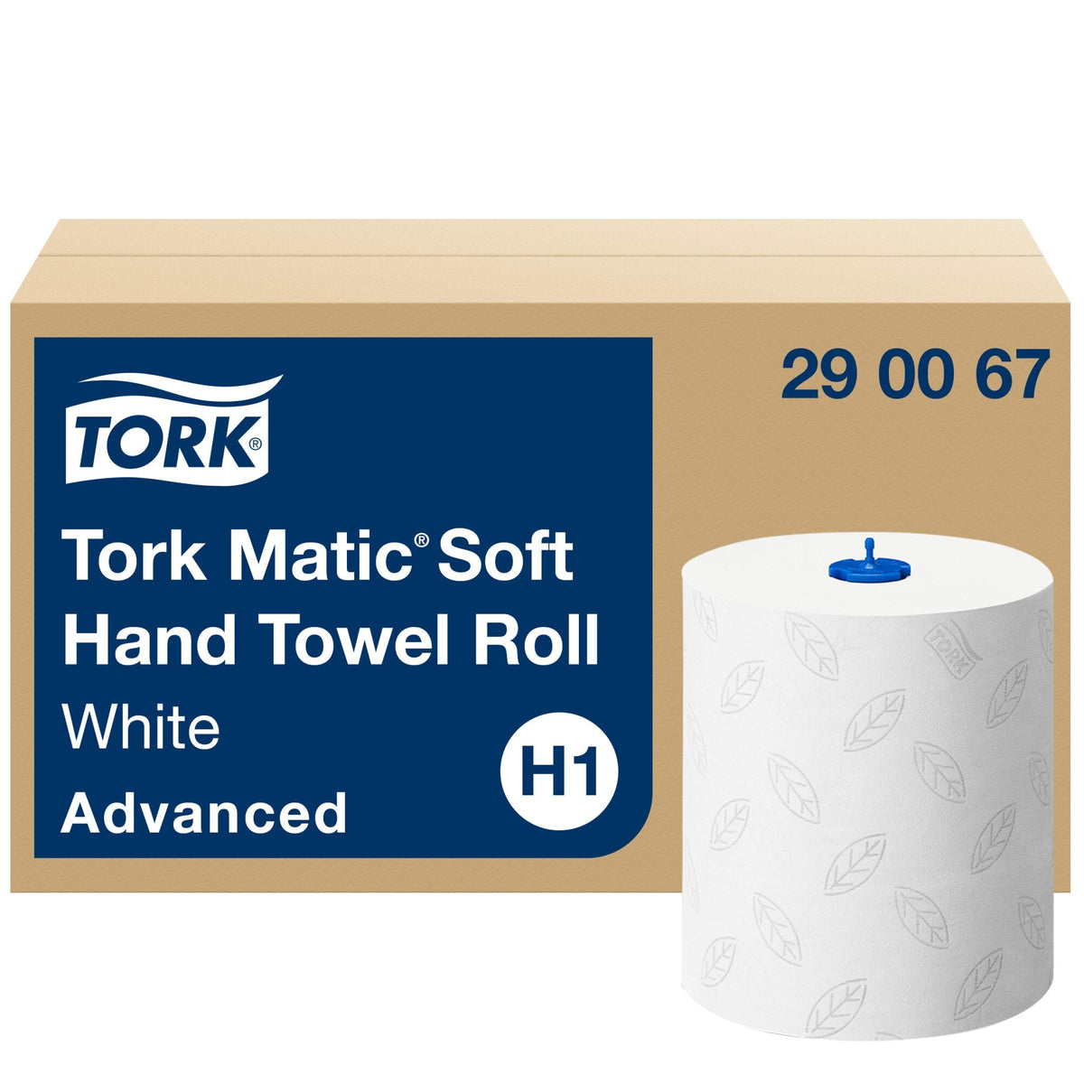Tork Matic Soft Hand Towel Roll 2 Ply Advanced H1 White Carton of 6 Rolls