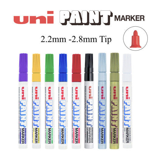 Uni Paint PX-20 Permanent Marker 2.8mm Bullet Tip Red Box of 12