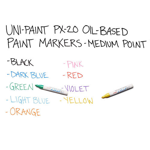 Uni Paint PX-20 Permanent Marker 2.8mm Bullet Tip Black Box of 12