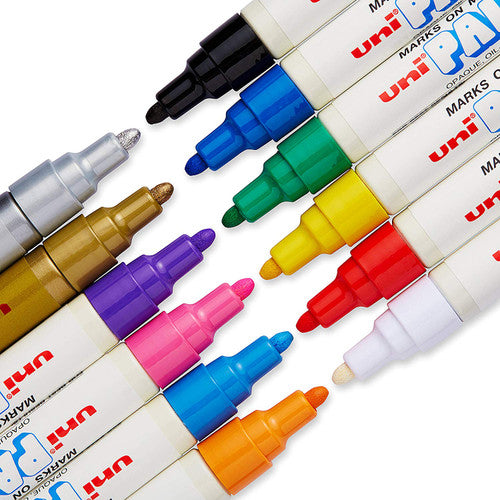 Uni Paint PX-20 Permanent Marker 2.8mm Bullet Tip Black Box of 12