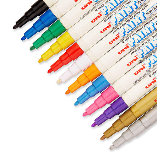Uni Paint PX-21 Permanent Marker 1.2mm Bullet Tip Red Box of 12