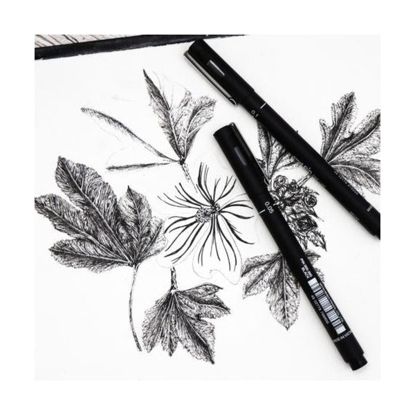 Uni Pin Fineliner 0.6mm Drawing Pen Black Box of 12